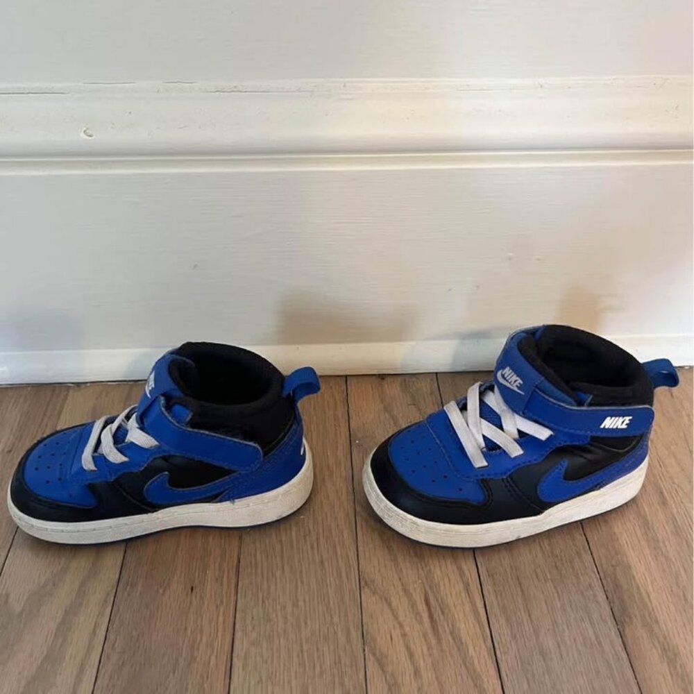 Nike Court Borough Toddler High-Top Sneakers | Blue Size 5